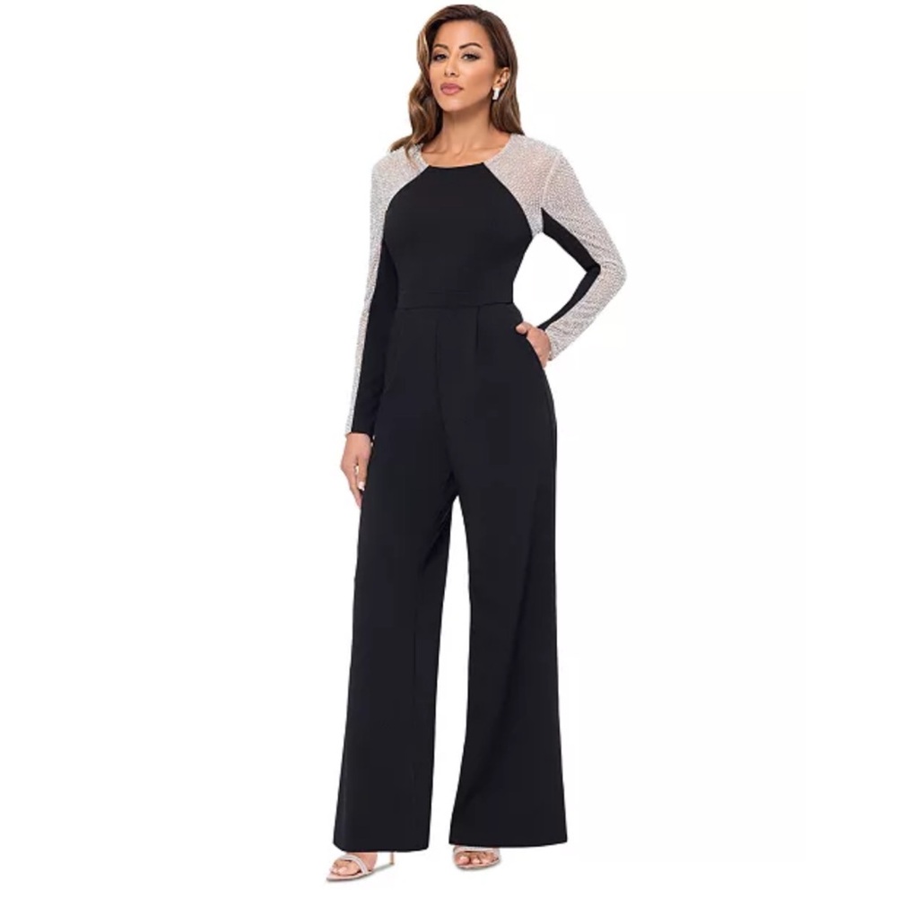 Xscape Beaded Jumpsuit 
Size 8